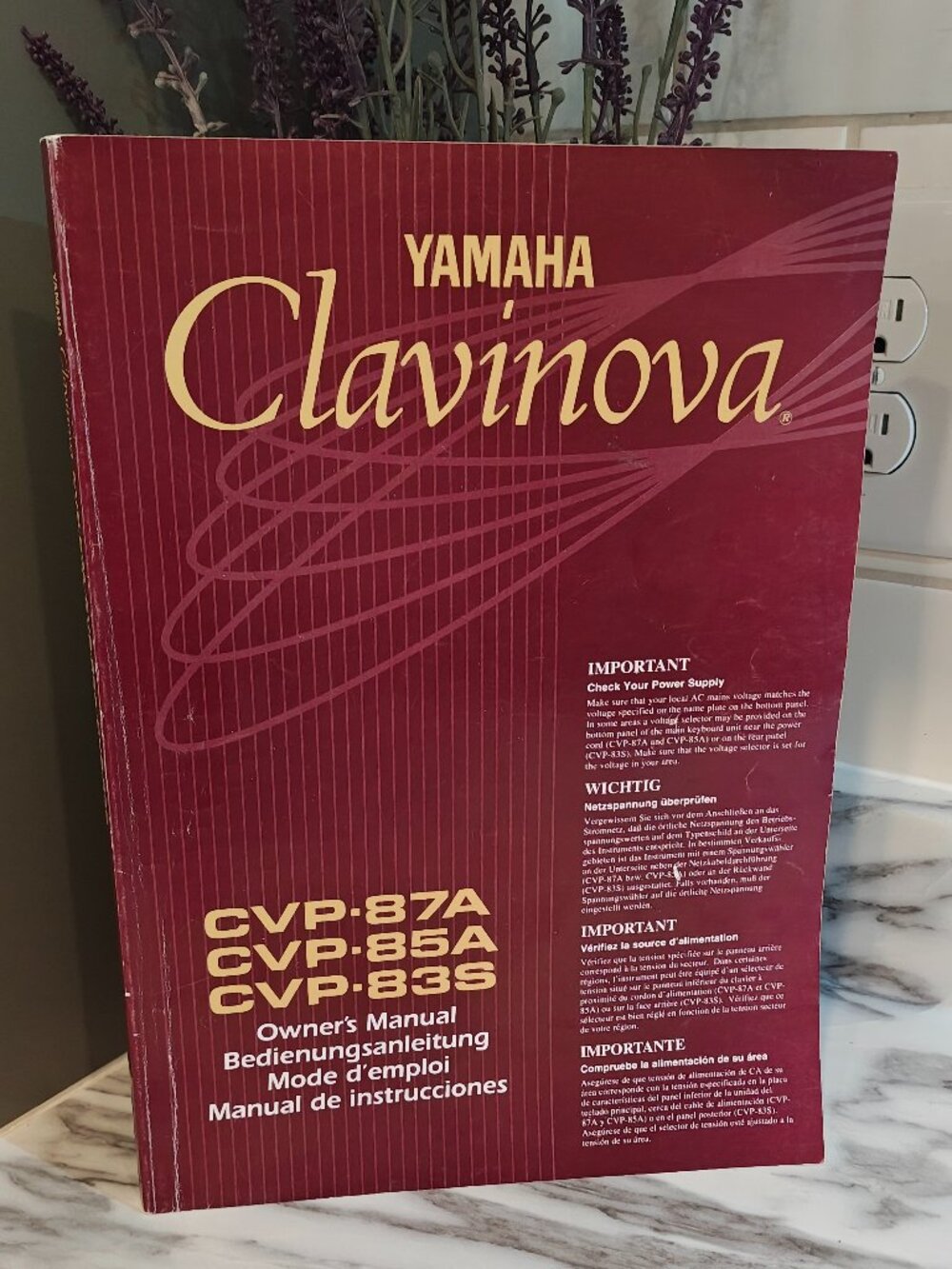 Yamaha Clavinova CVP-87A CVP-85A CVP-83S Owner’s Manual – Vintage Piano Guide